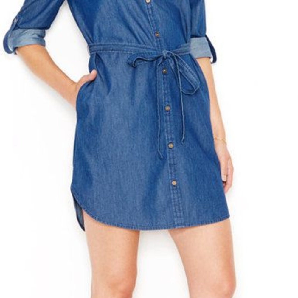 🌴HP🌴NWT Maison Jules Chambray Dress - Picture 7 of 8